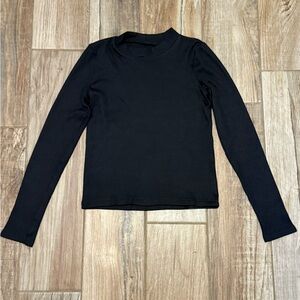 Abercrombie Kids Mock Neck Ribbed Long Sleeve Shirt